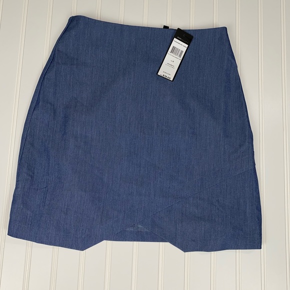 BCBGMAXAZRIA Dark Chambray Comb Skirt 2 NWT - Picture 5 of 10